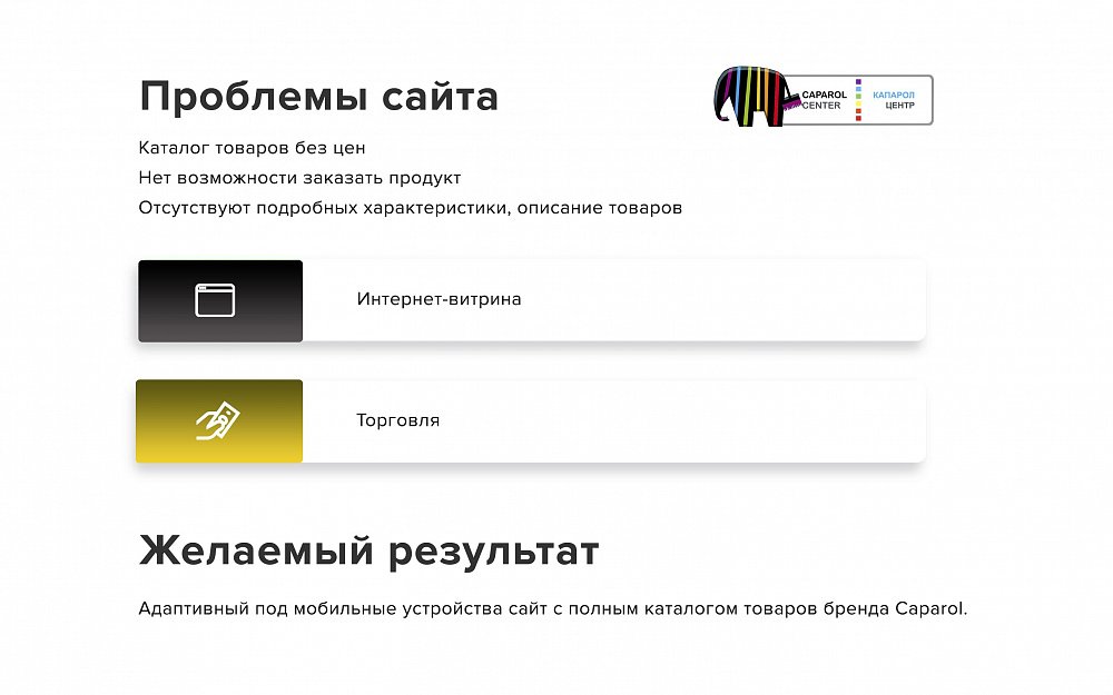 Сайт официального дилера Caparol в Краснодаре маркетингового агентства Виарда